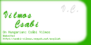 vilmos csabi business card